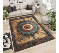 Tappeto Camera da Letto 100x150 cm Stampa Piume Gemme Pietre Arte 3D Imitazione Cashmere Tappeto Antiscivolo Tappeti Cucina Adatto Per Soggiorno Sala da Tè Spazi Esterni di Tenute dii Campagna