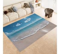 Tappeto Camera da Letto 100x150 cm Stampa Spiaggia Nuvole Onde Paesaggio 3D Imitazione Cashmere Tappeto Antiscivolo Tappeti Cucina Adatto Per Soggiorno Sala da Tè Spazi Esterni di Tenute dii Campagna