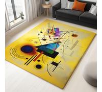 Tappeto Camera Da Letto Adolescenti Cucina Antiscivolo Lavabile In Lavatrice Camera Da Pranzo Tappeto Moderno Antiscivolo Morbido, Multicolore Motivi Geometrici Astratti Di Tendenza Linee 120 x 160 cm