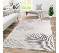 TT Home Tappeto Camera Da Letto Soggiorno Pelo Corto Disegno Geometrico 3D Astratto, Colore:Beige Chiaro Grigio, Dimensione:80x150 cm