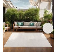 TT Home Tappeto Per Interni Ed Esterni Resistente Alle Intemperie Balcone Boho Scandi, Colore:Beige Chiaro Crema, Dimensione:160x230 cm