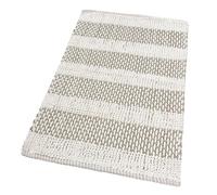 Tappeto Camera Scendiletto Bagno Cotone Intrecciato Tridimensionale Morbido Assorbente 60x120 Panna
