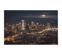 Tappeto City Seattle Area per Ingresso Lavabile con Retro in Gomma Antiscivolo per Cucina Morbido Resistente alle Macchie Piccolo Tappeto per Camera da Letto Bagno Decorazione per Pavimento