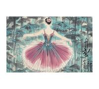 Tappeto classico elegante con ballerina in morbido velluto di cristallo, lavabile, tappeto moderno per comodino, antiscivolo, per camera da letto, cucina, sala da pranzo