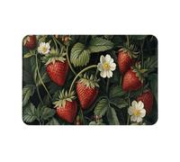 Tappeto classico lavabile a forma di fragola, stile vintage, antiscivolo, resistente allo sporco, facile da pulire, per soggiorno, cucina, camera da letto, studio, decorazioni affascinanti per gli ama