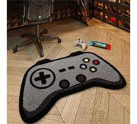 Tappeto con controller di gioco, lavabile in lavatrice, antiscivolo, decorazione per la casa (controller di gioco, nero)
