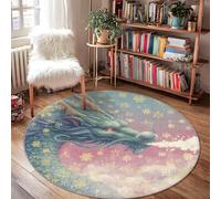 Tappeto con drago, fantasia mitico fiocchi di neve nuvole inverno turchese a pelo basso zerbino per interni interni tappeto accenti tappeto non perde lavanderia stanza bagno ingresso decorazione 12,2