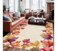 Tappeto con foglie d'acero, autunno stagionale autunno colori foglie cadute autunno arancione retro antiscivolo pavimento di casa stampa rettangolare tappeto tappeto per soggiorno, camera da letto