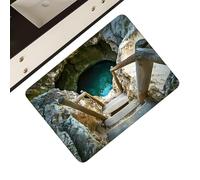 Tappeto con fori 3D, antiscivolo, in morbido velluto, effetto ottico 3D, decorazione per la casa, camera da letto, soggiorno, cucina, pavimento, interni, ufficio, appartamento, fattoria, hotel