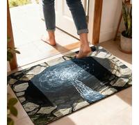 Tappeto con fori 3D, illusione ottica 3D, tappeti che sembrano un buco, intrappola l'illusione ottica senza fondo, antiscivolo, per porta d'ingresso, bagno, scale, stanza dei giochi (colore #5)