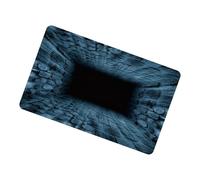 Tappeto con foro per illusione ottica, 80 x 50 cm, antiscivolo, asciugatura rapida, design del foro 3D, per compleanno, Halloween, feste, capodanno, ingresso soggiorno camera