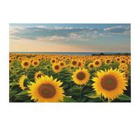 Tappeto con girasoli e mare, morbido, in velluto, lavabile, per soggiorno, comodino, moderno, antiscivolo, per camera da letto, cucina, sala da pranzo