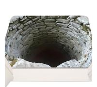 Tappeto con illusione ottica 3D, 50 x 81 cm, motivo grotta e pietra, zerbino con illusione visiva di abisso, mattoni, trappola di pietre e illusioni, zerbino antiscivolo per camera da letto, portico e