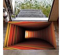 Tappeto con illusione ottica 3D con retro antiscivolo per ingresso porta, bagno, scale e sala giochi