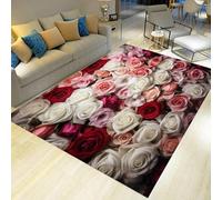 Tappeto Con Illusione Ottica 3D Per Soggiorno, Fiori Delle Piante Stampato,Tappetino Per Decorazioni Per La Casa,Tappetino Antiscivolo,Zerbino Lavabile 50 X 80 Cm - Pulizia Facile /5831849767460