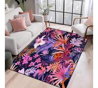 Tappeto Con Illusione Ottica 3D Per Soggiorno, Fiori Delle Piante Stampato,Tappetino Per Decorazioni Per La Casa,Tappetino Antiscivolo,Zerbino Lavabile 140 X 200 Cm - Pulizia Facile /9260535690519