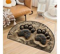 Tappeto con illusione ottica 3D, semicerchio, tappeto che sembra un buco, tappetino antiscivolo con illusione ottica, per giocare con il tuo gatto e cane, per camera da letto, soggiorno, ingresso