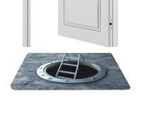 Tappeto con Illusione Ottica 3D - Tappetino Antiscivolo Trappola Per Ingresso | Design Senza Fondo Tappeto Illusione Buco 3D | Per Soggiorno Camera Cucina Bagno Esterno Interno Balcone