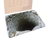 Tappeto con illusione ottica, antiscivolo, motivo illusione abisso, 50 x 81 cm, per esterni, per interni, esterni, bagno, camera da , cucina, ingresso o porta d'ingresso