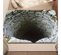 Tappeto con illusione ottica | Tappeti 3D illusione ottica | Tappeti che sembrano un buco | Trappola ottica illusioni senza fondo antiscivolo per porta d'ingresso, bagno, scale, sala giochi, 50 x 80