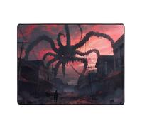 Tappeto con mostro gigante sopra la città, decorazione per soggiorno, morbido, lavabile, per camera da letto, 150 x 122 cm, per interni, camera da letto e soggiorno