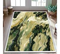 Tappeto con nuvole, astratto naturale turbinii ombre primaverili verde a pelo basso zerbino rettangolare stampa accenti tappeto bagno ingresso comodino porta decorazione 7,6 x 1,5 m