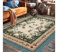 Tappeto con pupazzo di neve, tradizionale Natale con agrifoglio e campanelle natalizie, con retro antiscivolo, per interni, rettangolare, non perde pelo, per soggiorno, camera da letto, sotto il