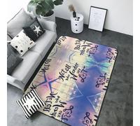 Tappeto con scritta in inglese "Not All Those Who Wander are Lost Area", decorazione per soggiorno, antiscivolo, lavabile, 203 x 147 cm, decorazione per interni, camera da letto e soggiorno