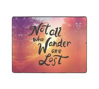 Tappeto con scritta in inglese "Not All Who Wander are Lost Area", per soggiorno, morbido, lavabile, per camera da letto, 150 x 122 cm, per interni, camera da letto e soggiorno