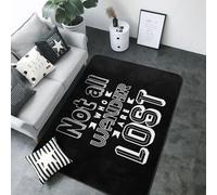 Tappeto con scritta in inglese "Not All Who Wander are Lost", decorazione per soggiorno, antiscivolo, lavabile, 203 x 147 cm, decorazione per interni, camera da letto e soggiorno