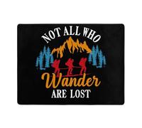 Tappeto con scritta in inglese "Not All Who Wander are Lost Hiking Area" per soggiorno, morbido, lavabile, per camera da letto, 150 x 122 cm, per interni, camera da letto e soggiorno
