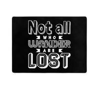 Tappeto con scritta in inglese "Not All Who Wander are Lost", per soggiorno, morbido, lavabile, per camera da letto, 150 x 122 cm, per interni, camera da letto e soggiorno
