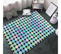 Tappeto con stampa a pois pastello, per soggiorno e camera da letto, lavabile, morbido, 7,6 x 12,7 cm, antiscivolo, per camera da letto, decorazione estetica 152,4 x 99,1 cm