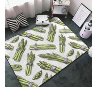 Tappeto con stampa asparagi, decorazione per soggiorno, antiscivolo, lavabile, 7,6 x 12,4 cm, morbido tappeto per interni, per camera da letto, sala da pranzo, soggiorno, camera, 152 x 99 cm