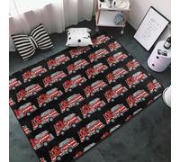 Tappeto con stampa di camion dei cartoni animati, decorazione per soggiorno, antiscivolo, lavabile, 7 x 12 cm, morbido tappeto per interni, per camera da letto, sala da pranzo, soggiorno, camera da