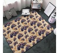 Tappeto con stampa di camion fuoristrada, decorazione per soggiorno, antiscivolo, lavabile, 7 x 12 cm, morbido tappeto per interni per camera da letto, sala da pranzo, soggiorno, camera da letto, 152