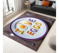 Tappeto con Stampa Rendering 3D Targhe Lettere, Lavabile in Lavatrice Tappeto per Soggiorno 180 x 240 cm, Ideale per Corridoio Bagno Cucina Ingresso, tappeto pelo corto, Marrone