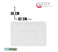 TAPPETO CON VENTOSE ANTI SCIVOLO SDRUCIOLO DOCCIA VASCA BIANCO PVC 82x36 GEDY