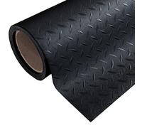 emmevi Rotolo Passatoia Copri Pavimento Gomma Pvc Ruvida Antiscivolo Tappeto Lamiera Isolante Nera 100x120 cm
