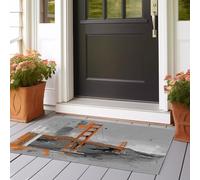 Tappeto Corridoio Lungo 60x150 cm Lavabile in Lavatrice Antiscivolo Dipinto ad olio di un ponte moderno Cameretta Scendiletto Camera da Letto Ufficio Pelo Corto Colore arancione