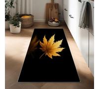 Tappeto Corridoio Lungo Antidérapant 60 x 150 cm, Tappeto Passatoia Runner Cucina Piante Foglie Di Marijuana Dorate Lavabile Antimacchia Durevole Arte Astratta per Soggiorno Sala da Pranzo Foyer