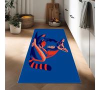 Tappeto Corridoio Lungo Antidérapant 60 x 180 cm, Tappeto Passatoia Runner Cucina Animale Strisce Scimmia Frutta Arancione Lavabile Antimacchia Arte Astratta per Soggiorno Sala da Pranzo Foyer