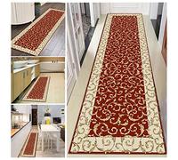 Tappeto Corridoio Lungo Stretto 1m 1.5m 2m 250cm 3m 350cm 4m 4.5m 5m 6m Tappeto Lungo, Tappeto Lavabile Antiscivolo per Corridoio Scale Cucina Corridoio - Rosso Tradizionale ( Size : 60×100cm )