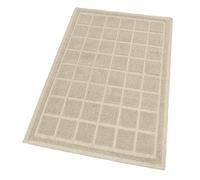 Tappeto Cotone Bagno Cucina Camera Letto Trama 3D Morbido Pastello Lavabile mod.AVORIO 50X80 BEIGE