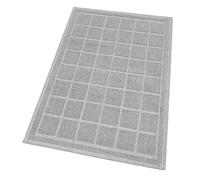 Tappeto Cotone Bagno Cucina Camera Letto Trama 3D Morbido Pastello Lavabile mod.AVORIO 70X130 GRIGIO