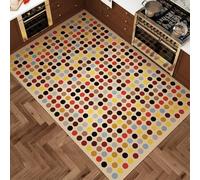 Tappeto Cucina 50X80Cm+50X60Cm Circolo Nero Moderni Tappetini Da Cucina 2 Pezzi,Antiscivolo Impermeabile Tappeti Da Cucine,Lavabile, Adatto Per Corridoi, Cucine, Bagni