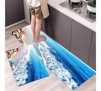 Tappeto Cucina 50X80Cm Mare Tappetino Anti Fatica Lavabile Cucina Silicone Antiscivolo Per Tappeti Lavabile Tappetik