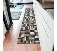 Tappeto cucina a metraggio PVC largo 50 cm geometrico bricks mattonicini