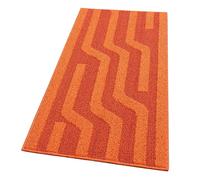 emmevi Tappeto Cucina A Righe 3D Morbido Bordato Passatoia Ingresso Assorbente Antiscivolo 50x80 Arancione