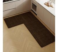 Tappeto Cucina Angolare Forma L Antiscivolo, Tappetini Assorbenti Pavimento | Resistenti Impermeabili Supporto Gomma Decorazione Casa Stanza Bagno Lavanderia Lavello Cucina(003 R,140*180*45cm)